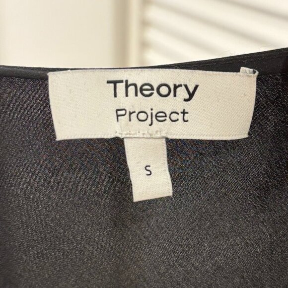 NWOT Theory Bias-Cut Dress in Silk Georgette, Black, Size Small - Picture 6 of 6
